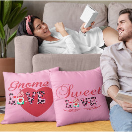 Gnome Kärlek Sweet Kärlek Valentineser Kudde