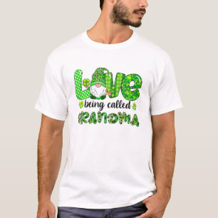 Gnome Kärlek Varm Grandma St patricks day Leopard T Shirt