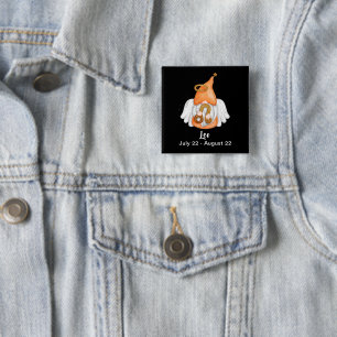 Gnome Leo Astrology Sign Angel Pinback Button Knapp