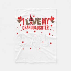 Gnome Leopard Valentines day Kärlek Min mordotter Fleecefilt