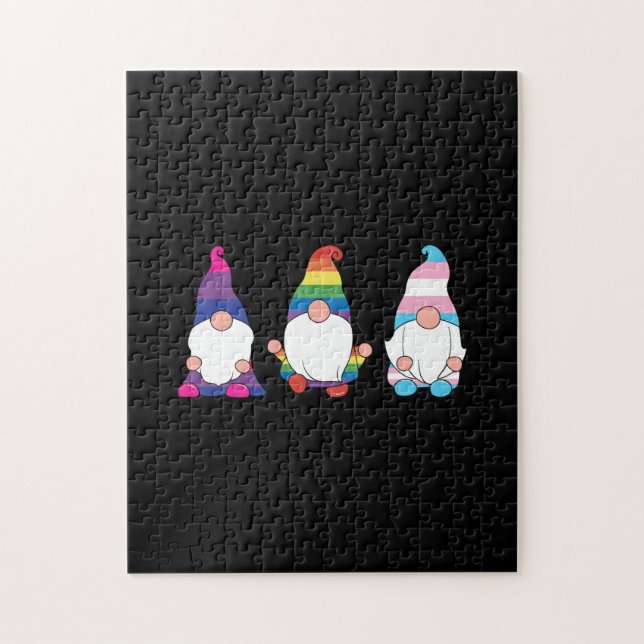 Gnome LGBTQ Bisexual Transsexuell Ally Pussel (Vertikal)