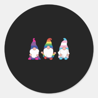 Gnome LGBTQ Bisexual Transsexuell Ally Runt Klistermärke