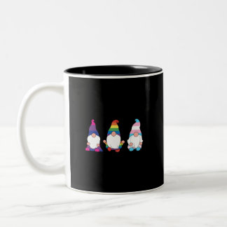 Gnome LGBTQ Bisexual Transsexuell Ally Två-Tonad Mugg