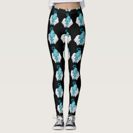 Gnome Libra Astrology Sign Angel Leggings
