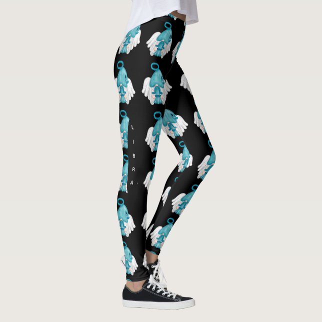 Gnome Libra Astrology Sign Angel Leggings (Höger)