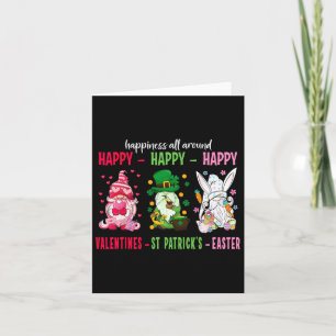 Gnome Lycklig Valentine St Patrick Påsk Happiness Kort