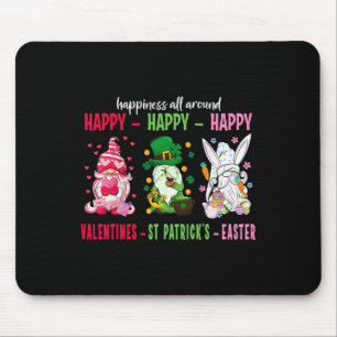 Gnome Lycklig Valentine St Patrick Påsk Happiness Musmatta