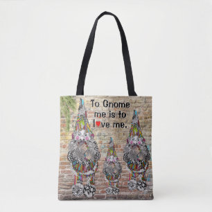 Gnome Me är till Kärlek Me Gnome Tote Bag Tygkasse
