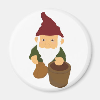 Gnome med Bucket Magnet