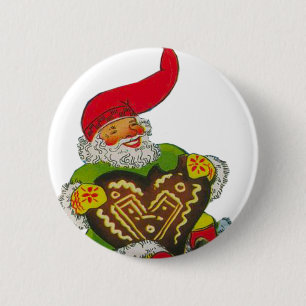 Gnome med en hjärta knapp