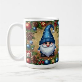 Gnome med Juldekorationer och Pinecones Kaffemugg