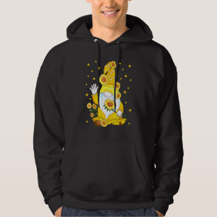 Gnome med solrosblomma, Blommigt Hoodie