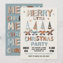 Gnome Merry Little jul Party Inbjudningar