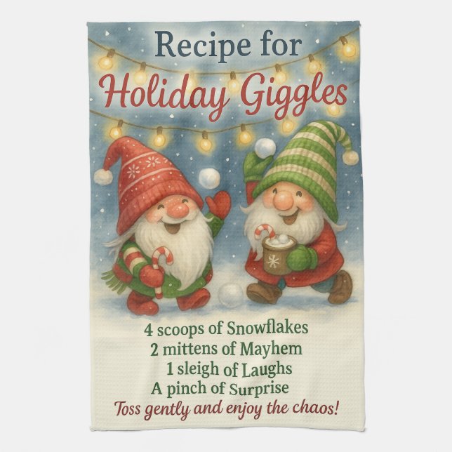 Gnome Mischief Recipe Kökshandduk (Vertikal)