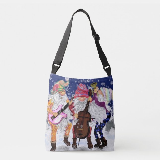 Gnome Music Band jul Crossbody Bag Axelväska (Framsida)