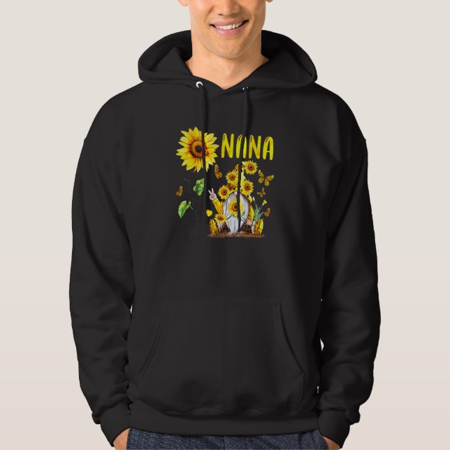 Gnome Nanna Sunblomma Kärlek Hoodie (Framsida)