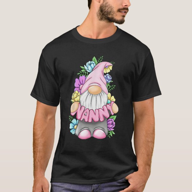 Gnome Nanny Happy Mother s Day Flower For Mom Gnom T Shirt (Framsida)