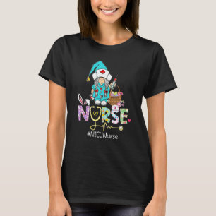 Gnome Nicu Nurse Bunny Stethoscope Påsk Christia T Shirt