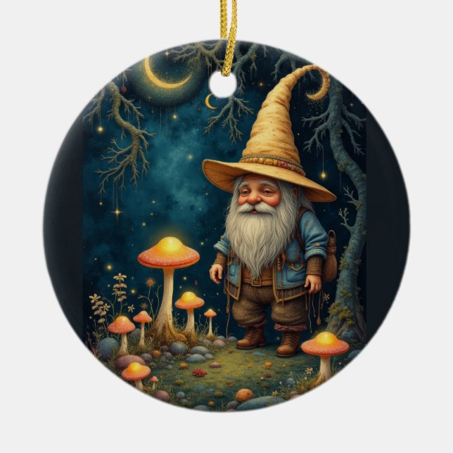 Gnome night julgransprydnad keramik (Framsidan)