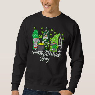 Gnome Nurses Saint Pattys SCrub Nurse St Patricks Lång Ärmad Tröja