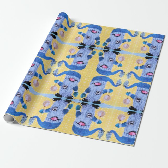Gnome och Ferret Beard Wrapping Papper Presentpapper (Utrullad)