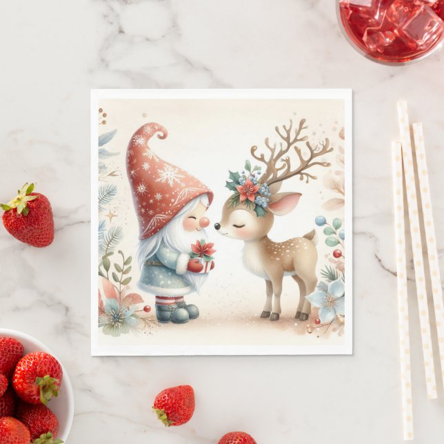 Gnome och renarna pappersservett (Insitu)