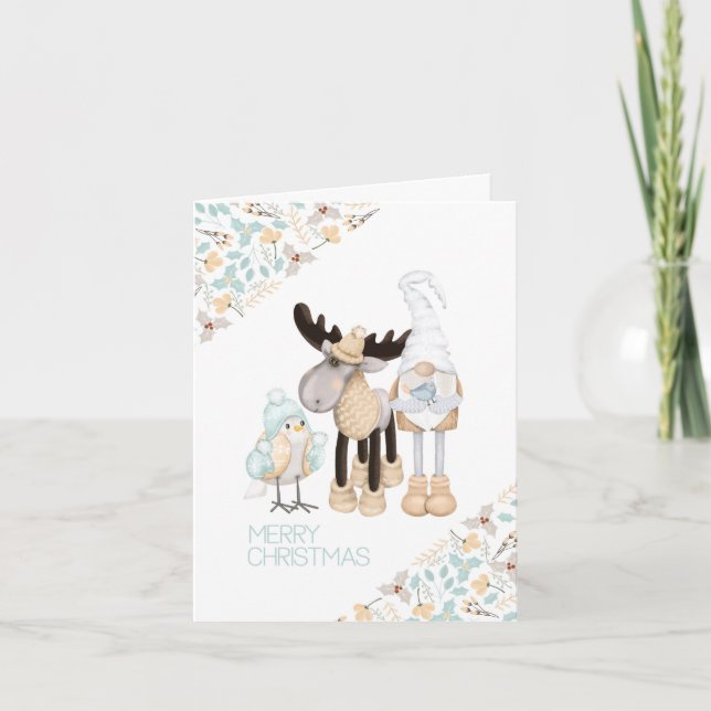 Gnome- och renjulkort | Charming Kort (Framsida)