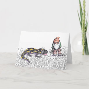 Gnome och Salamander i Ogräs Kort