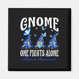 Gnome One Fight Ensam Alopecia Awareness 1 Magnet