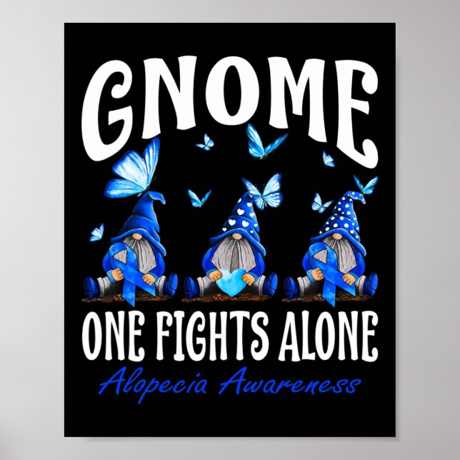 Gnome One Fight Ensam Alopecia Awareness 1 Poster (Framsidan)