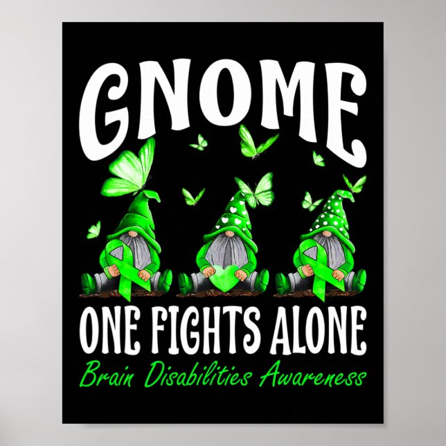 Gnome One Fight Ensam Brain Disabilities Awarenes Poster (Framsidan)