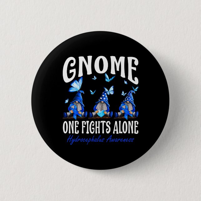 Gnome One Fight Ensam Hydrocephalus Awareness Knapp (Framsida)