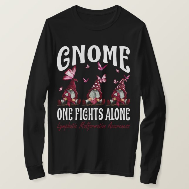 Gnome One Fight Ensam Lymfatisk missbildning Awar T Shirt (Design framsida)