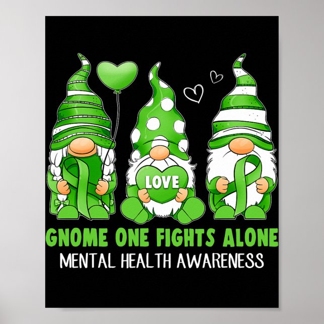 Gnome One Fight Ensam Mental Health Awareness Poster (Framsidan)