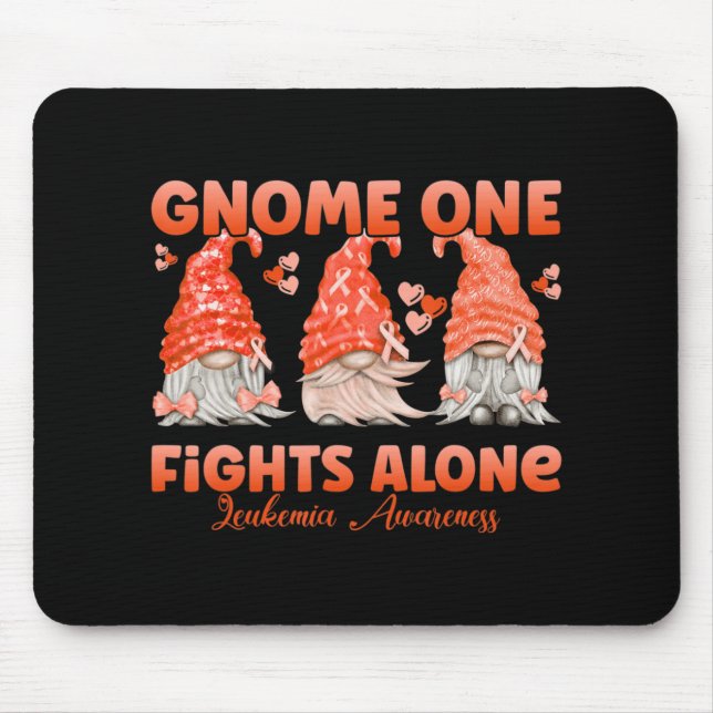 Gnome One Fight Ensam Orange Leukemia Awareness Musmatta (Framsidan)