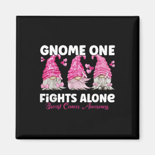 Gnome One Fight Ensam Rosa _ Breast Cancer Awaren Magnet