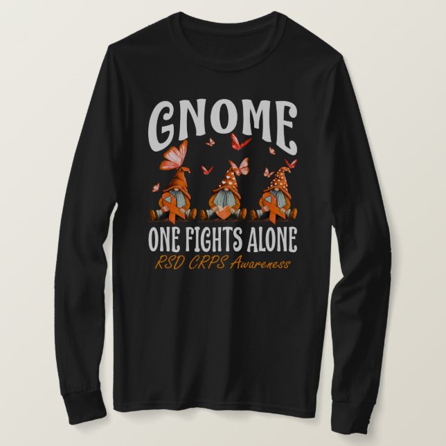 Gnome One Fight Ensam RSD CRPS Awareness T Shirt (Design framsida)
