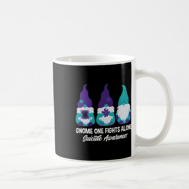 Gnome One Fight Ensam Suicide Prevention Awarenes Kaffemugg (Höger)