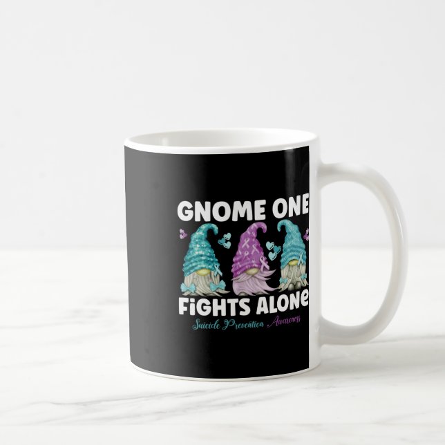 Gnome One Fight Ensam Suicide Prevention Awarenes Kaffemugg (Höger)