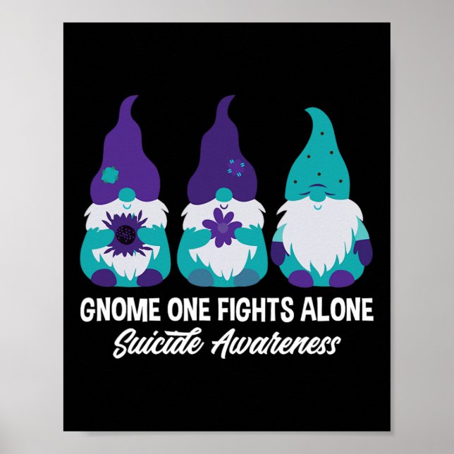 Gnome One Fight Ensam Suicide Prevention Awarenes Poster (Framsidan)
