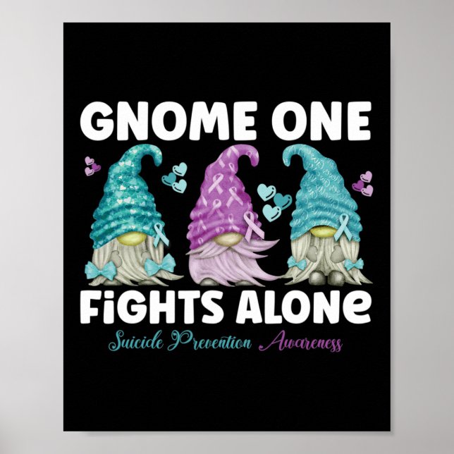 Gnome One Fight Ensam Suicide Prevention Awarenes Poster (Framsidan)