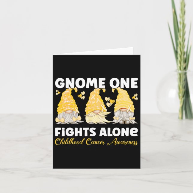 Gnome One Fights Ensam Guld Childness Cancer Medve Kort (Framsida)