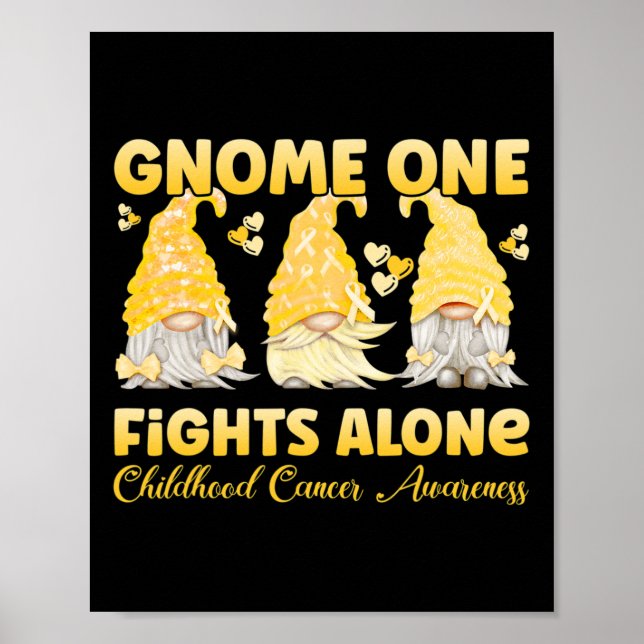 Gnome One Fights Ensam Guld Childness Cancer Medve Poster (Framsidan)