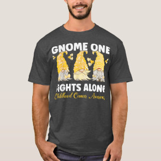 Gnome One Fights Ensam Guld Childness Cancer Medve T Shirt