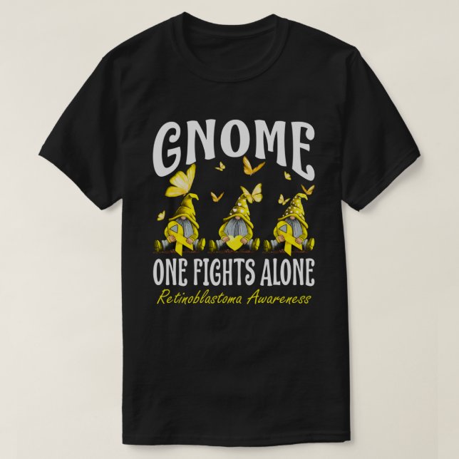 Gnome One Fights Ensam Retinoblastoma Awareness T Shirt (Design framsida)