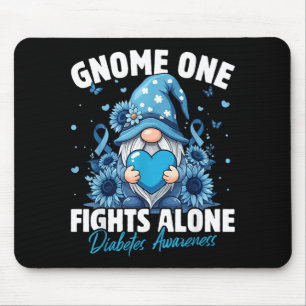 Gnome One Kämpar Ensam Diabetes Medvetenhet Konstv Musmatta