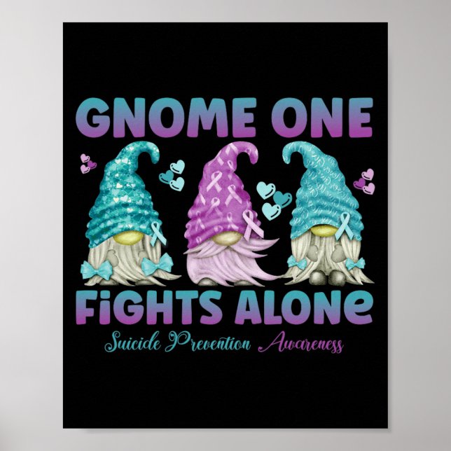 Gnome One Kämpar Ensam Förebyggande Medvetenhet Poster (Framsidan)