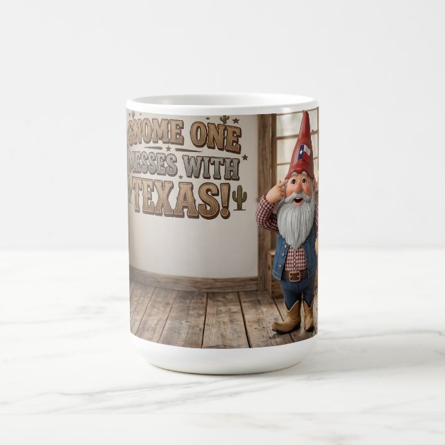 "Gnome One pillar omkull i Texas" Workshop Kaffemugg (Center)