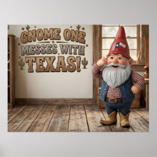 "Gnome One pillar omkull i Texas" Workshop Poster