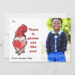 Gnome One som du Classroom Photo Valentines day Julkort